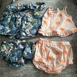 GAP lot of 3 outfits dress and matching sets 3-6 months